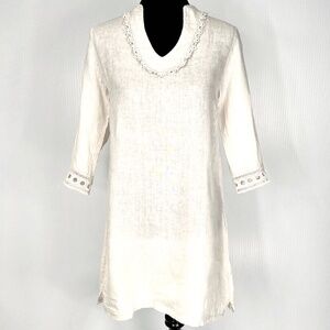 Linen Wheat Tunic Made in Italy - Size S